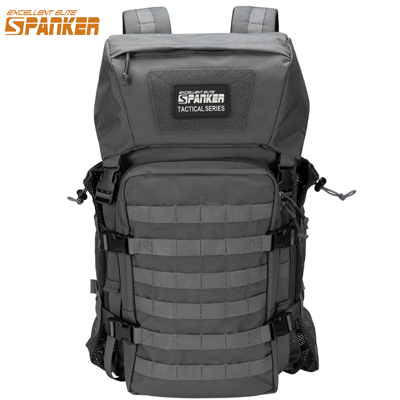 Rucksack Military Style - กระเป๋าเป้สะพายหลังแบบยุทธวิธี 40 ลิตร 500D ไนลอน สำหรับเดินป่ากลางแจ้ง