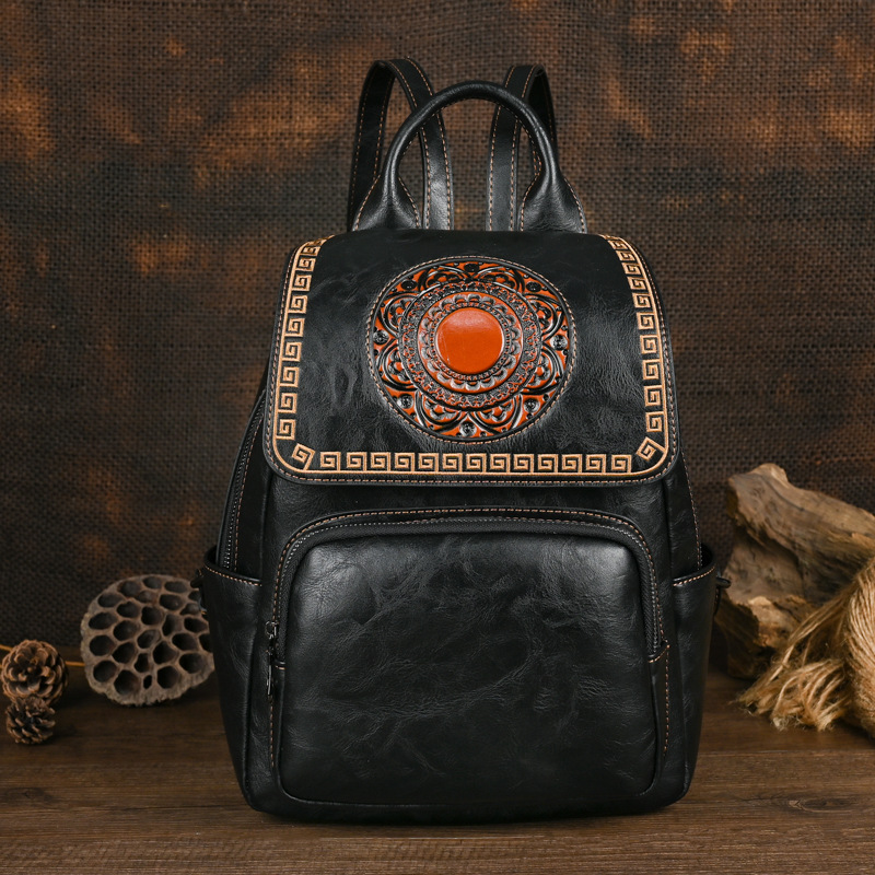 กระเป๋าเป้หนังแท้ทำมือสไตล์วิน - Leather Backpack Vintage บทวิจารณ์และราคา