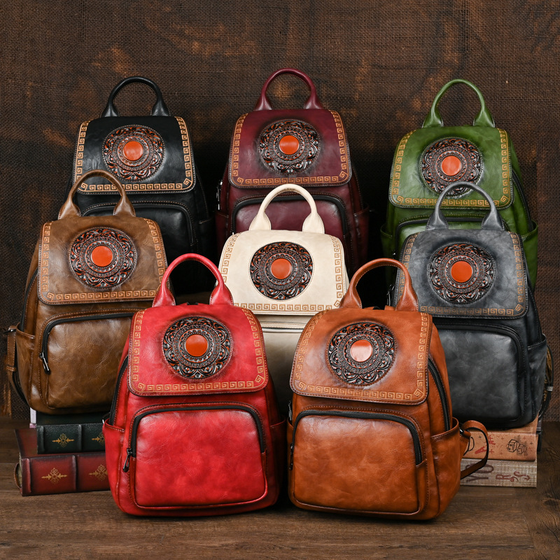 กระเป๋าเป้หนังแท้ทำมือสไตล์วิน - Leather Backpack Vintage บทวิจารณ์และราคา