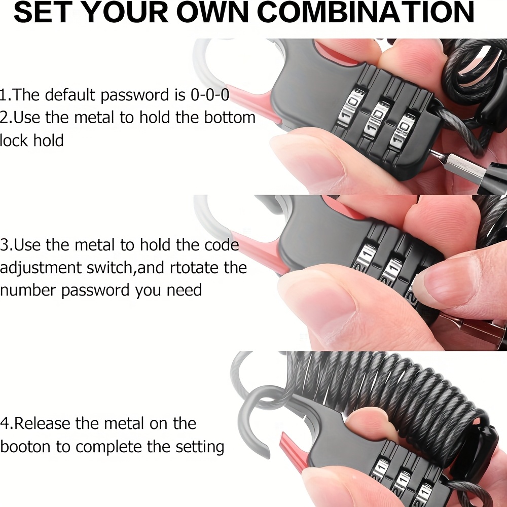 กุญแจล็อคแบบรหัส 3 หลักพร้อมสา - Travel Backpack Anti Theft บทวิจารณ์และราคา